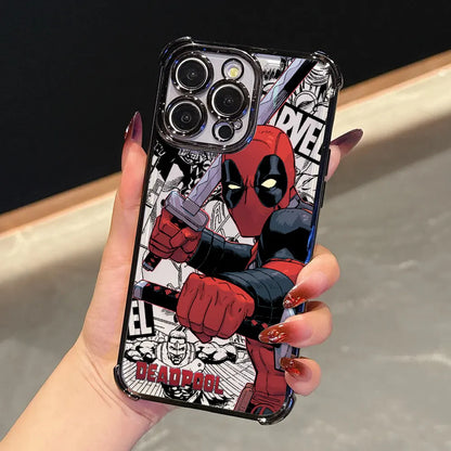 Marvel Comics Deadpool Luxury Shockproof Case For iPhone