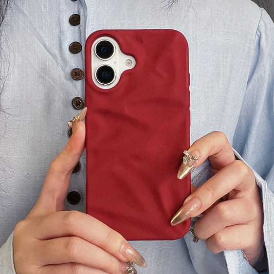 Matte Candy Color Folding Wrinkled Texture Phone Case