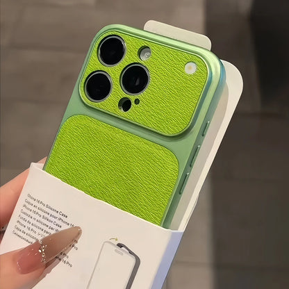 Original Matte Leather Texture Phone Case For iPhone Camera Protection Non Slip Shockproof Bumper Cover