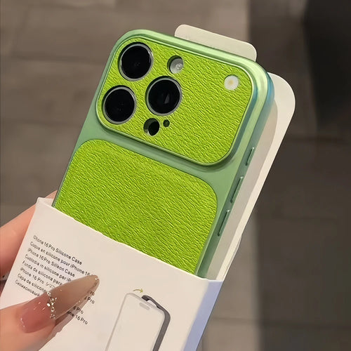 Original Matte Leather Texture Phone Case For iPhone Camera Protection Non Slip Shockproof Bumper Cover