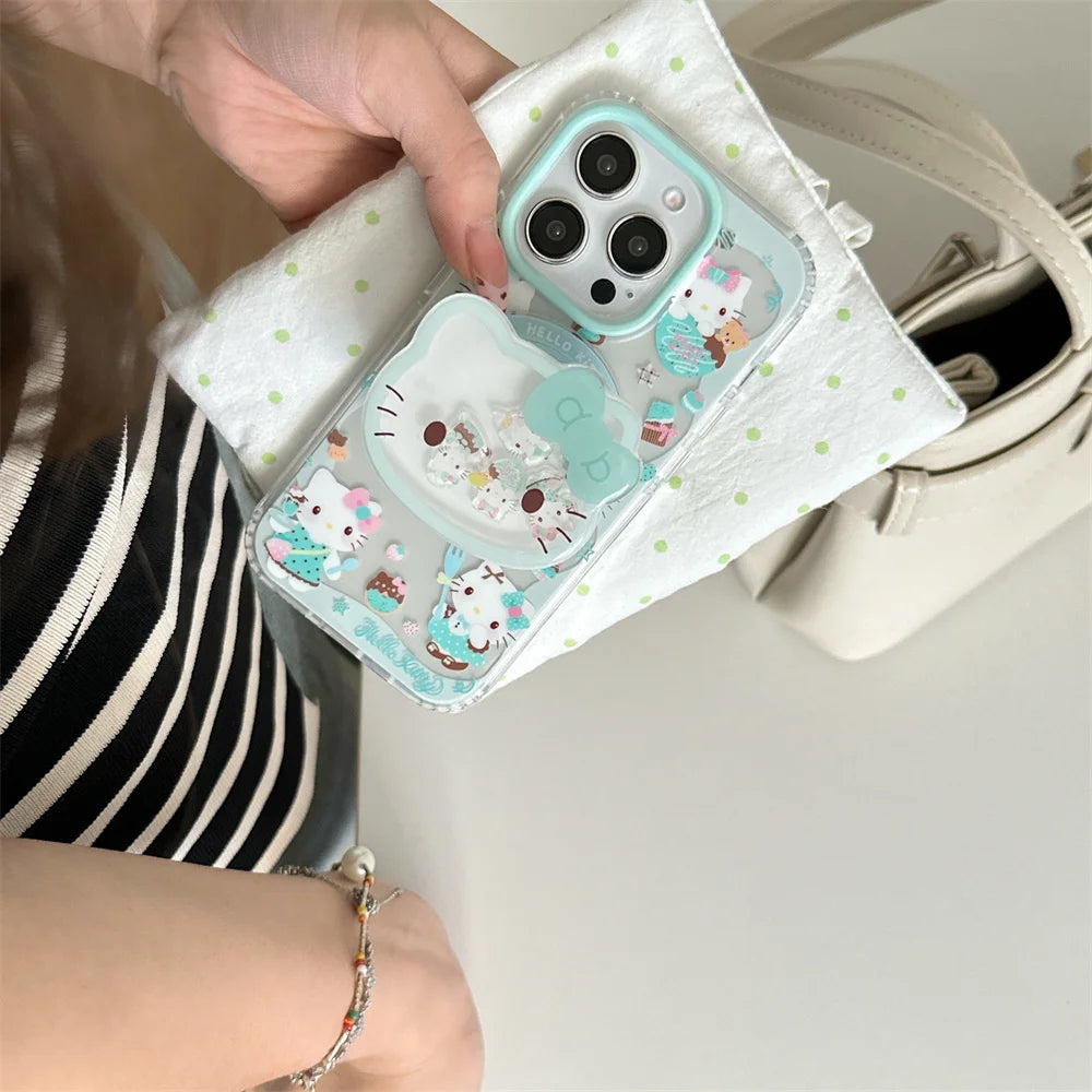 New Hello Kitty Cute Shake Stand Shockproof Phone Case