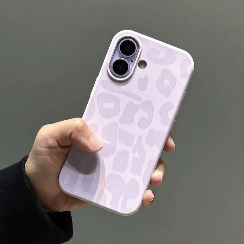 Leopard Pattern Liquid Silicone Case For iPhone