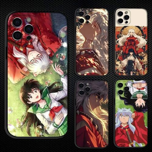 Inuyasha Comics Anime Phone Case For iPhone Others Soft Black Cover