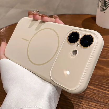 MagSafe Liquid Silicone iPhone Case With Crystal Lens Protection
