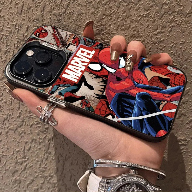 Marvel Superhero Spider Man Case For iPhone Silicone Hard Edge Cover