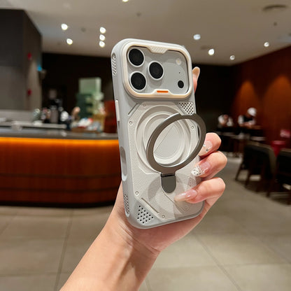 Two- Color Magnetic Kickstand Phone Case For iPhone