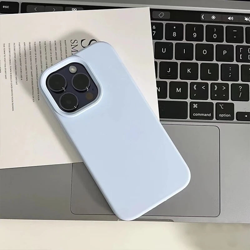 Luxury For Apple Original Silicone Phone Case For iPhone Shockproof Cover Accessories