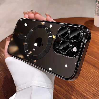 Desert Gold Clear MagSafe iPhone Case with Lens Protection