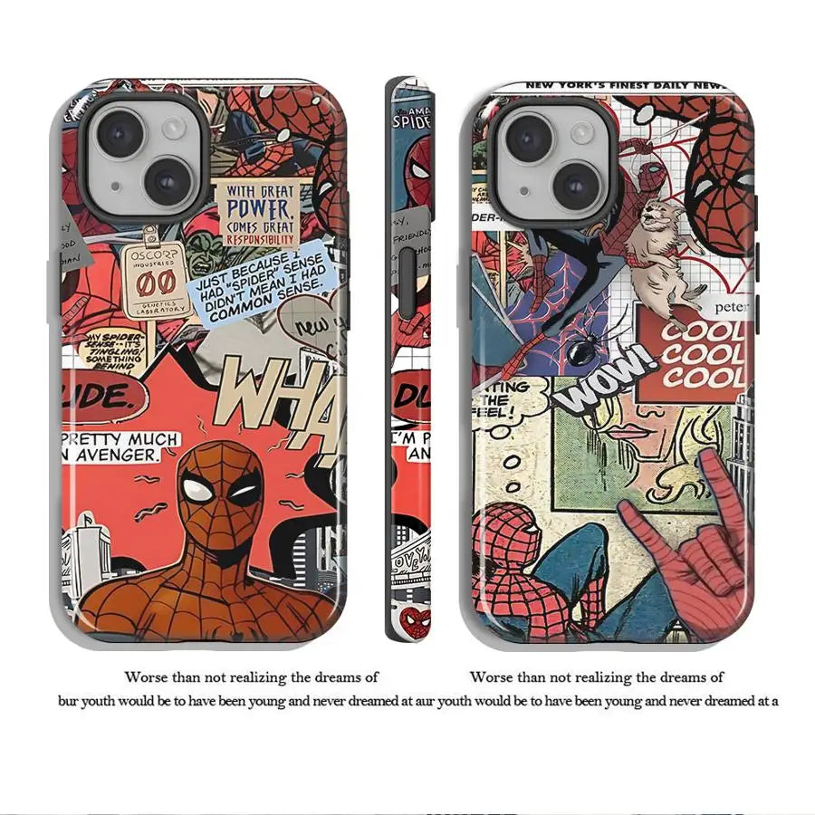 Marvel Spider Man Soft Cover Capa Phone Case For Apple iPhone