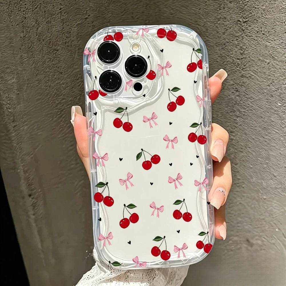 Fresh Small Blue Floral Pattern Phone Case For iPhone