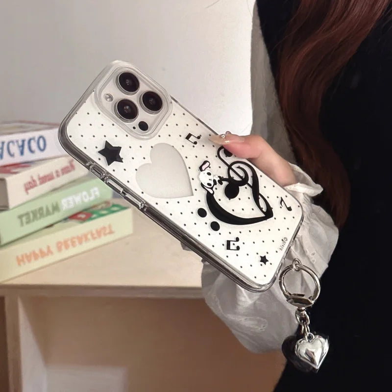 Fashion Music notation Puppy Phone Case For iPhone