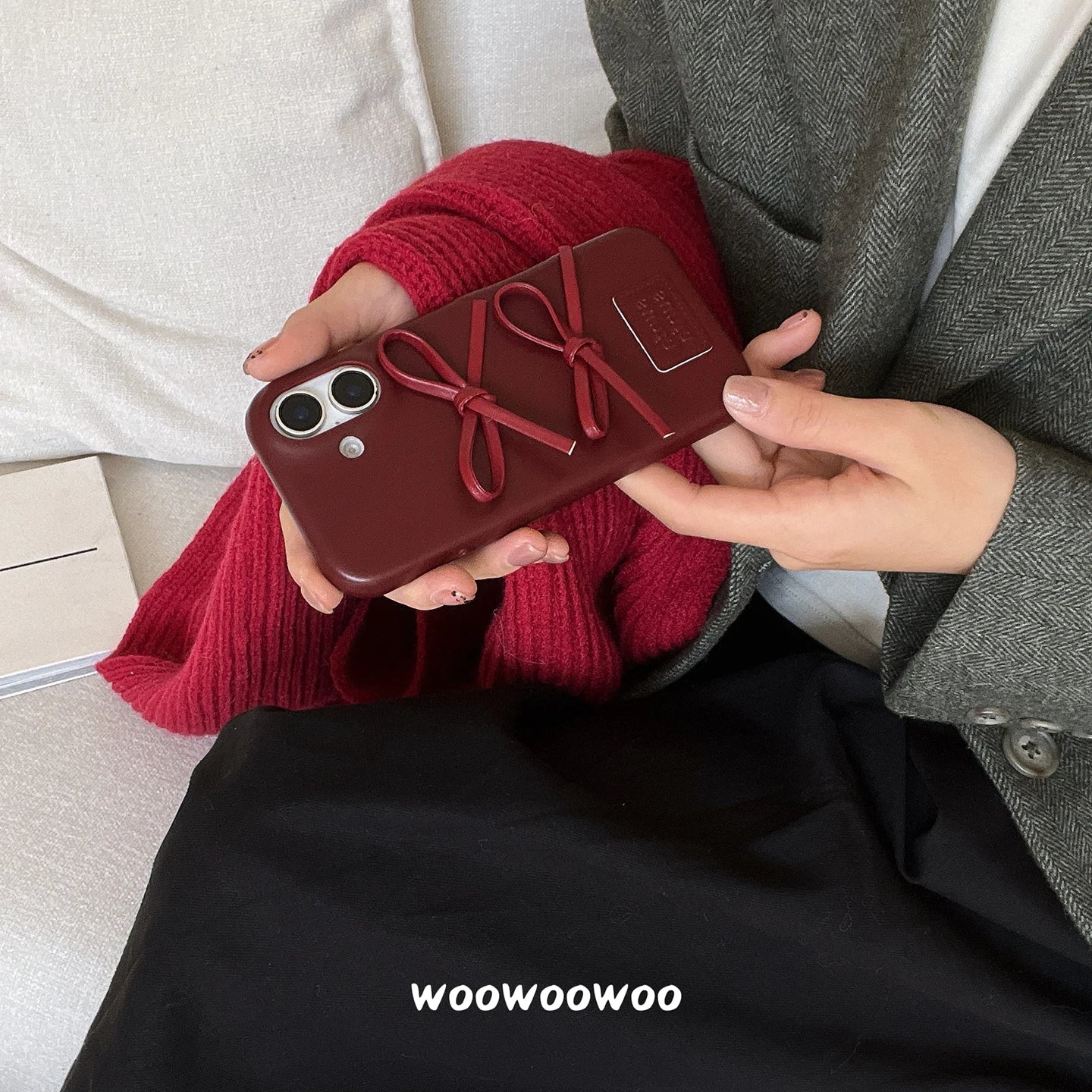 Luxury Bow Leather Case For iPhone