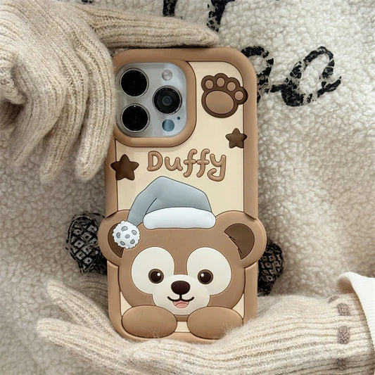 Korean Cartoon Bear Phone Case For iPhone