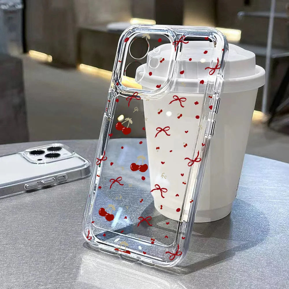 Transparent Flower Phone Case For iPhone
