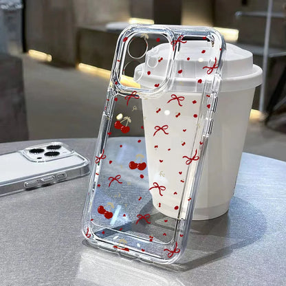 Transparent Flower Phone Case For iPhone
