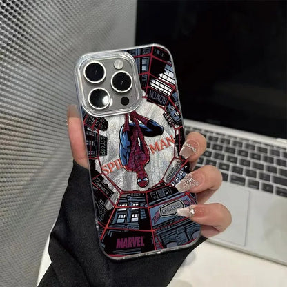 Spidermans Phone Case For iPhone Feather Texture Back Cover