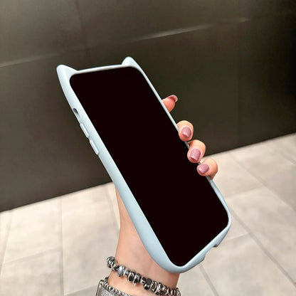 Cute Cat Ear Claw Grip Tok Holder Phone Case Acrylic Transparent Cover