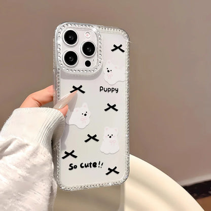 Bling Glitter Cute Cat Phone Case For iPhone