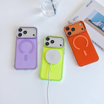 Rippling Water Transparent Magnetic Phone Case For iPhone For Magsafe Clear Shockproof Cover