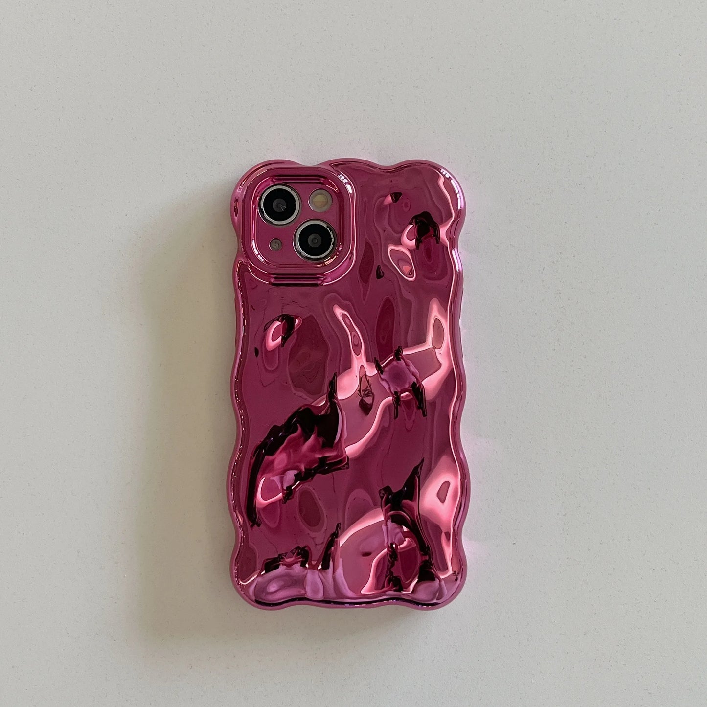 Stylish Solid Color Wave Bubble Phone Case For iPhone