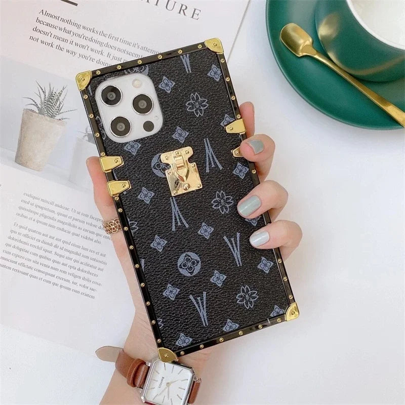 Fashion Square Leather Phone Case