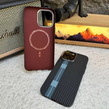 Luxury Carbon Fiber MagSafe Armor Case For iPhone