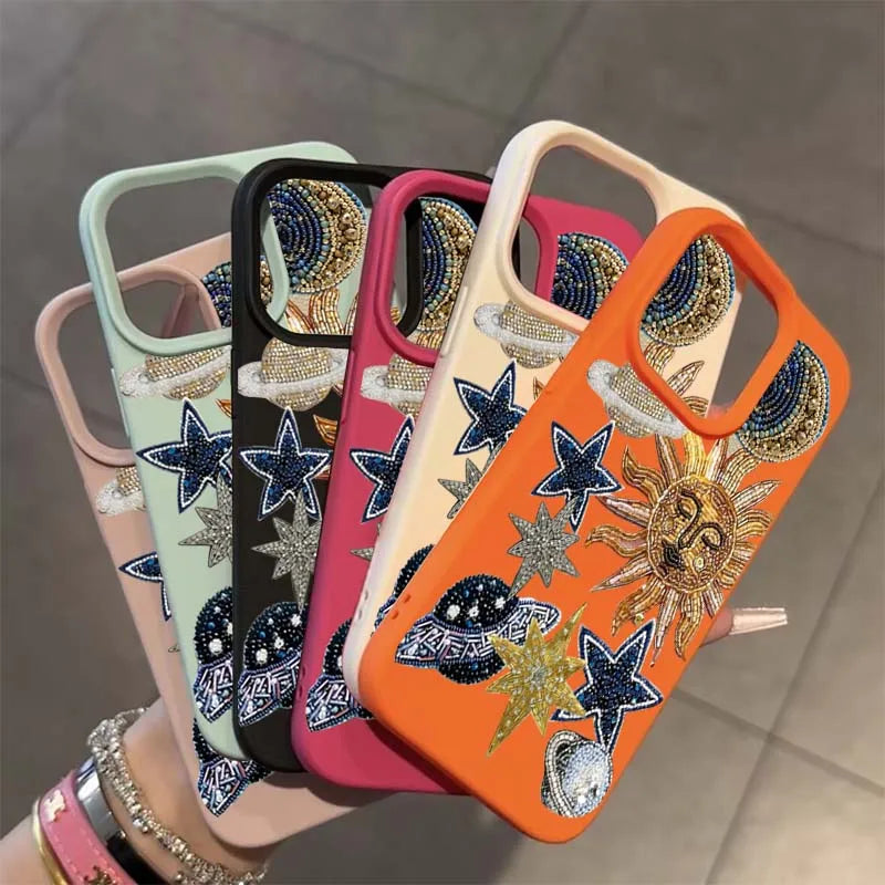 Luxury Lichee Space Mosaic iPhone Case