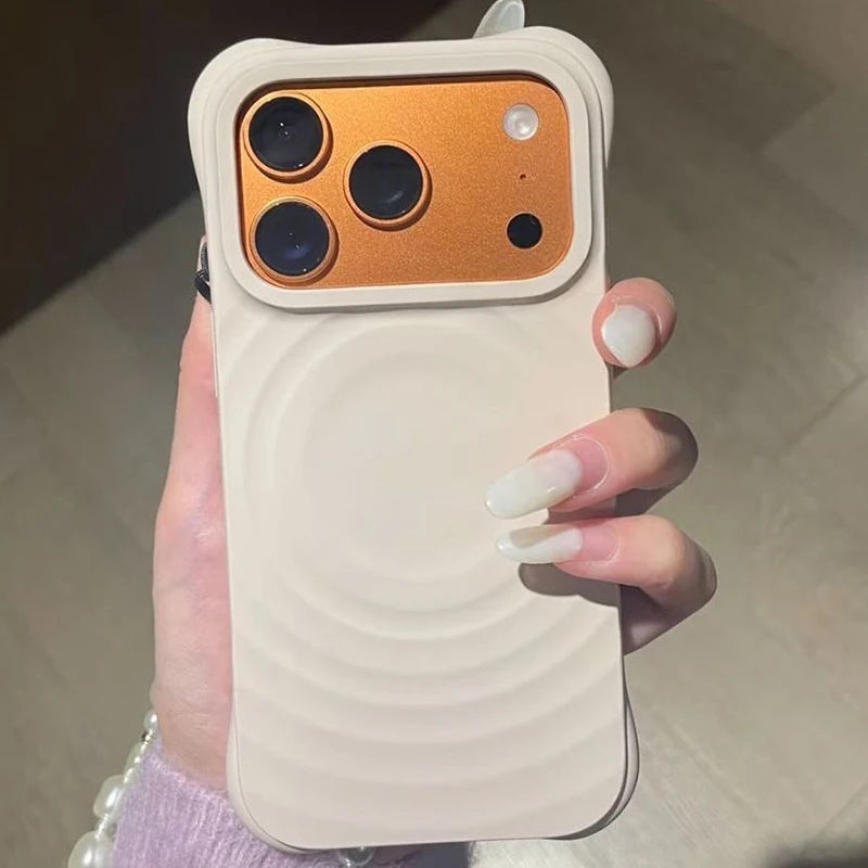 White Ripple Silicone Ripple Silicone Case For iPhone