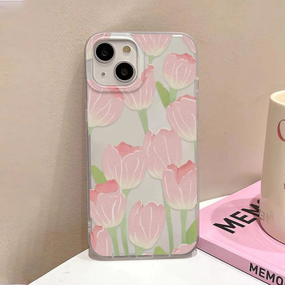 Oil Painting Flower Phone Case For iPhone