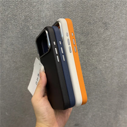 Luxury PU Leather Magnetic MagSafe Case for iPhone – Camera & Lens Protection