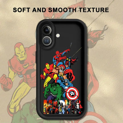 Case For iPhone Soft Shell Marvel Spider Man And Hulk