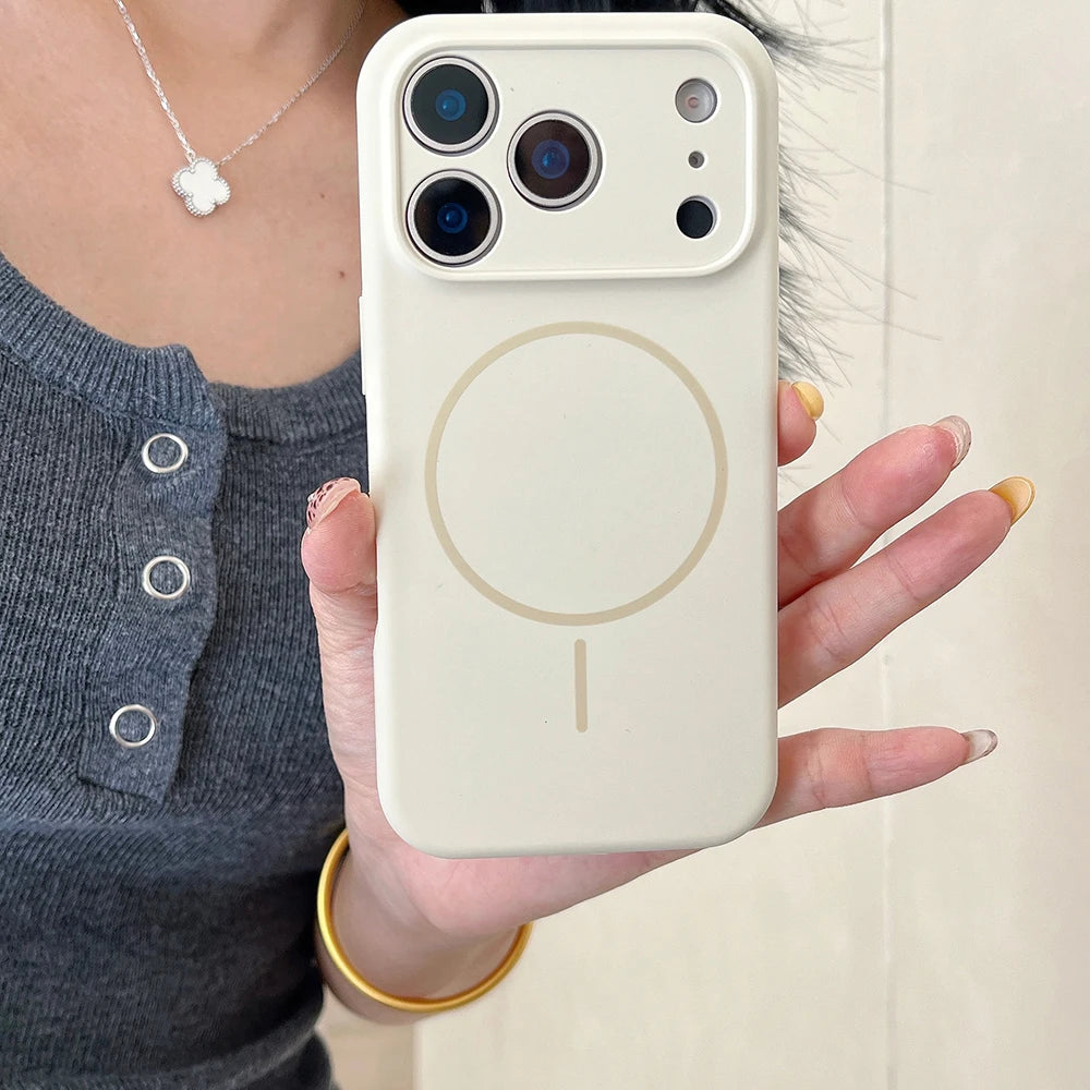 MagSafe Magnetic Silicone iPhone Case With Lens Protection