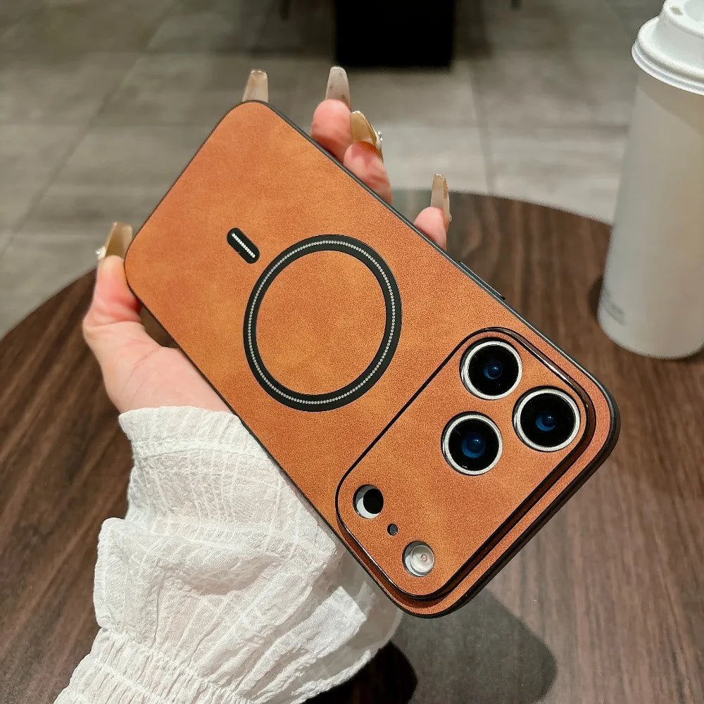 Magnetic Leather Case For iPhone Cover Magnet