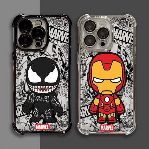 Marvel Cartoon Venom Iron Man Hulk Shockproof Case For iPhone