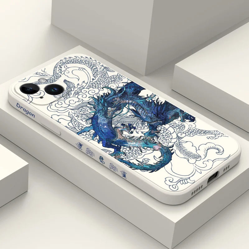 Blue Dragon Phone Case For iPhone
