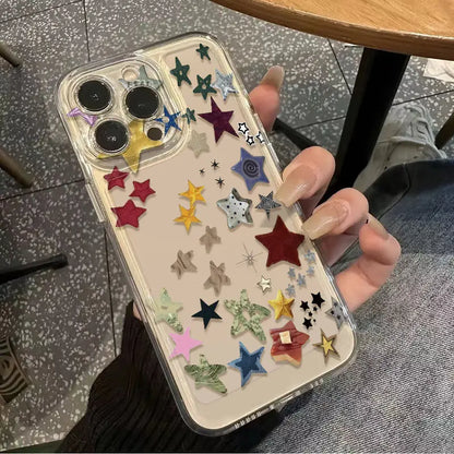 Ins Korean Creative Star Phone Case For iPhone Shockproof Transparent Cover