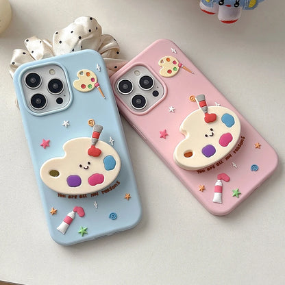 Cute Creative 3D Colorful Palette Phone Case