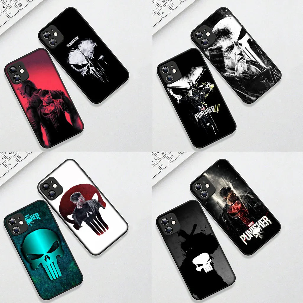 Cover For Apple iPhone The Punisher Marvel Skull
