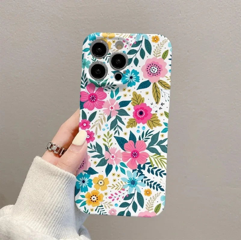 Fashion Colored Flower Phone Case