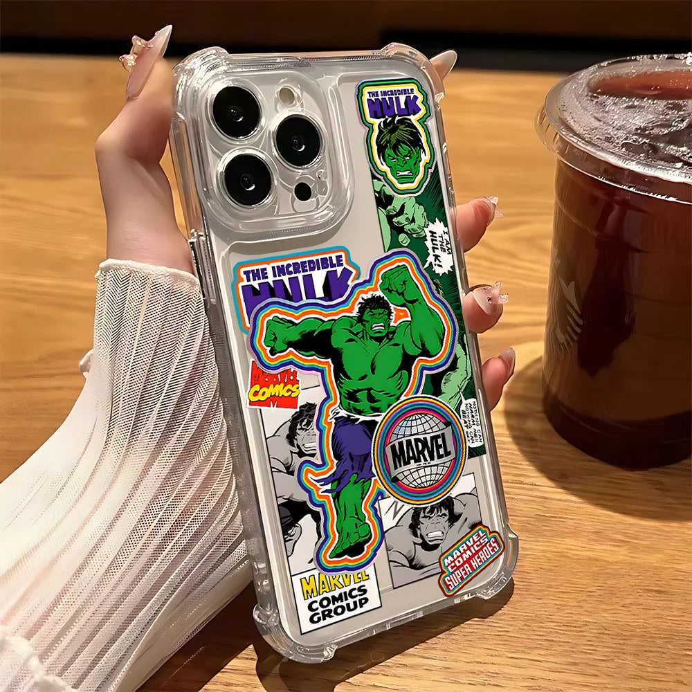 Retro Marvel Super Heroes Phone Case For iPhone