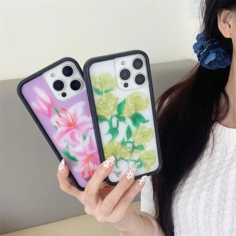 Wildflower Yellow Rose Sweet Lily Floral Phone Case For iPhone