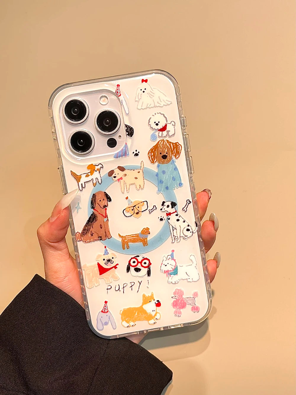 Cute Puppy Cartoon Dog Magnetic Phone Case