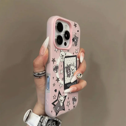 Luxury Candy Cute Lucky Bear For Magsafe Charge Matte Phone Case For iPhone