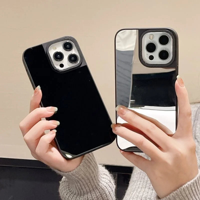 Luxury Makeup Mirror Phone Case For iPhone – MagSafe Compatible Hard Cover