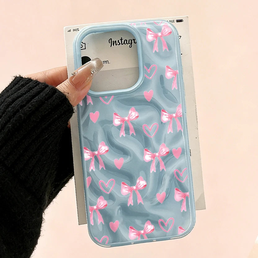Bow Luxury Cute Candy Color Phone Case For iPhone