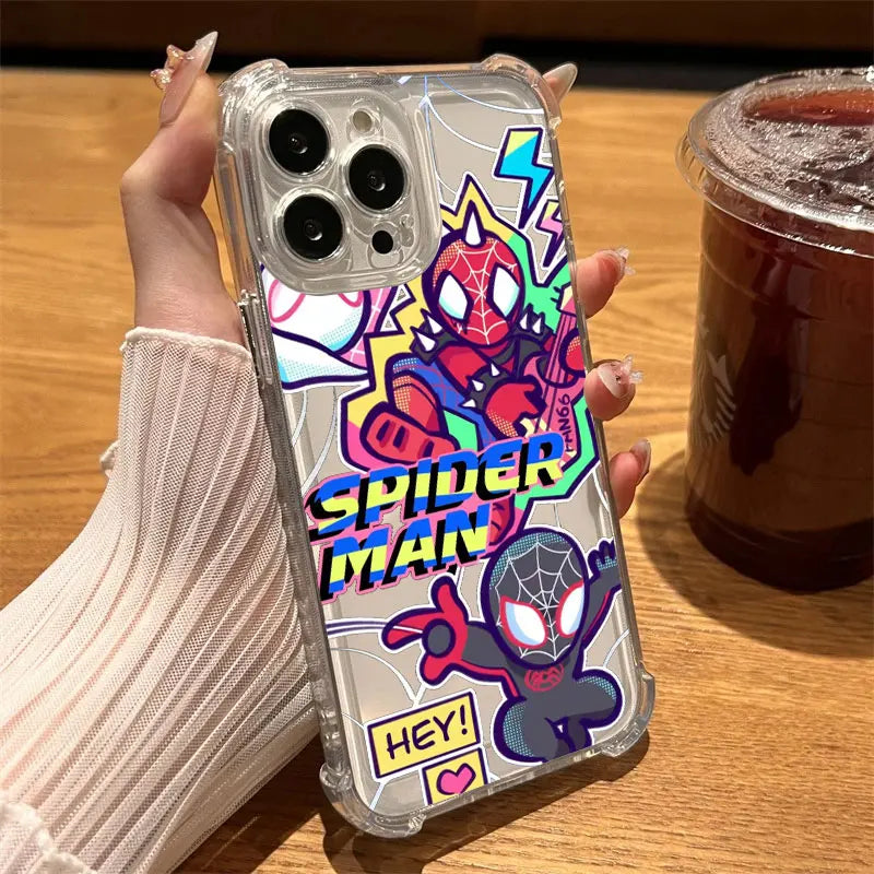 Marvel Spider Man Miles Morales Clear Case For iPhone