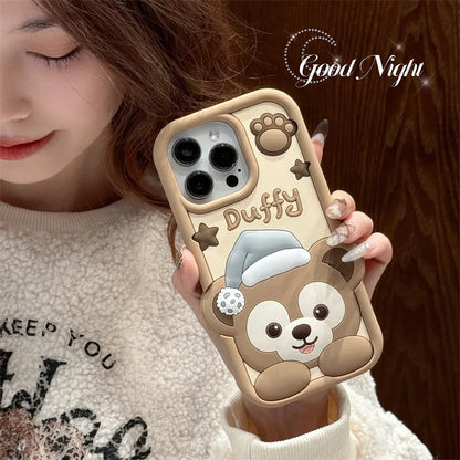 Korean Cartoon Bear Phone Case For iPhone