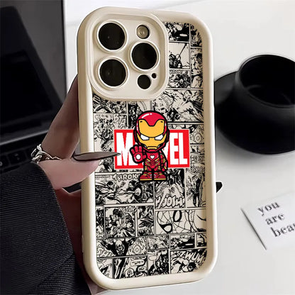Marvel Ironman Spiderman Deadpool Phone Case For iPhone
