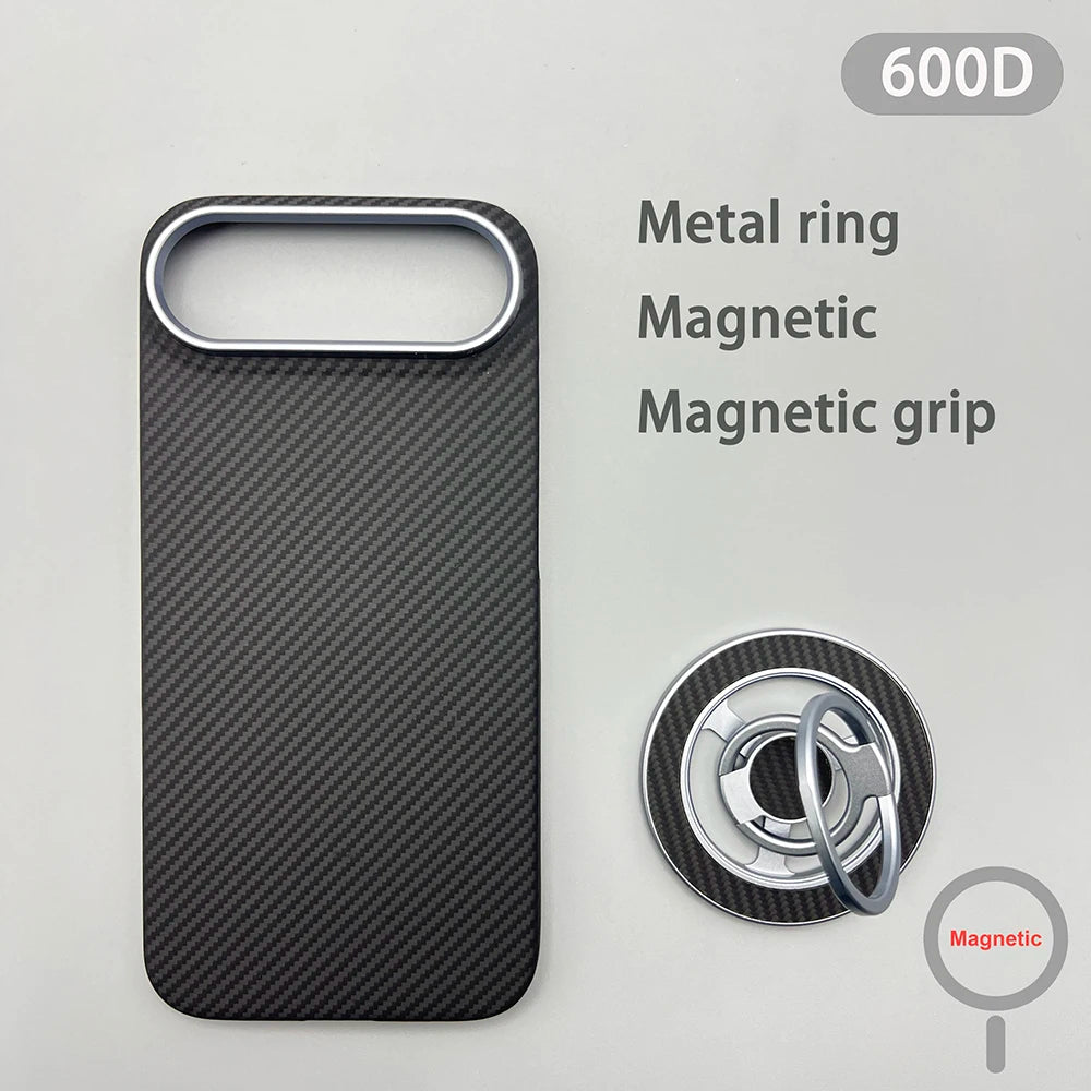 For iPhone Air Phone Case Kevlar Aramid Fiber Hard Shell Carbon