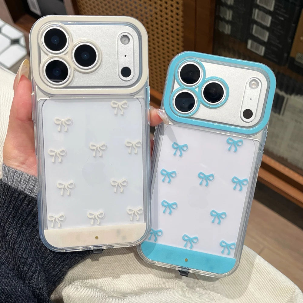 Change Color Luminous Call Light Up Flash Bowknot Phone Case For iPhone